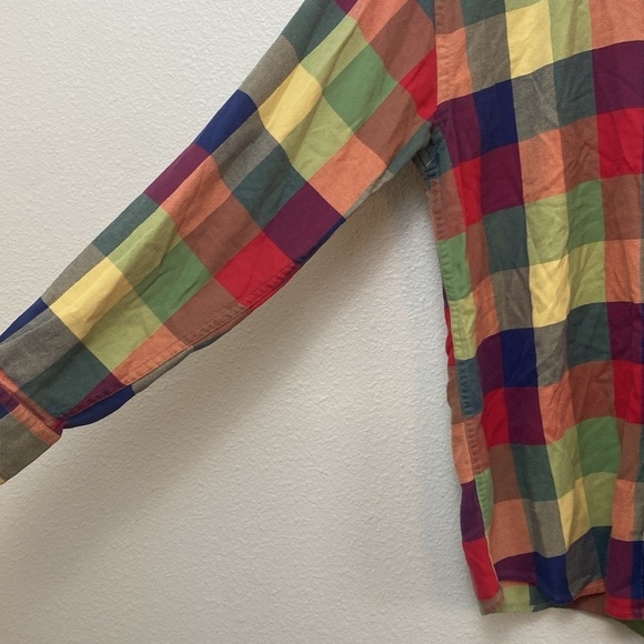 EUC Orvis 100% Cotton Multicolor Plaid Flannel Button Up Long Sleeve Size M - Picture 2 of 6